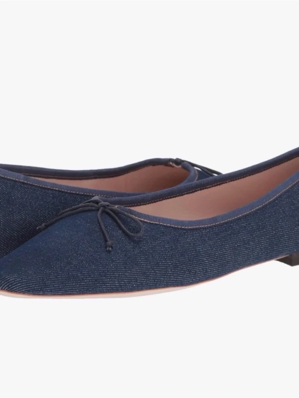 Loeffler Randall Dark Blue Denim Georgie Pointed Toe Ballet Flats 8.5